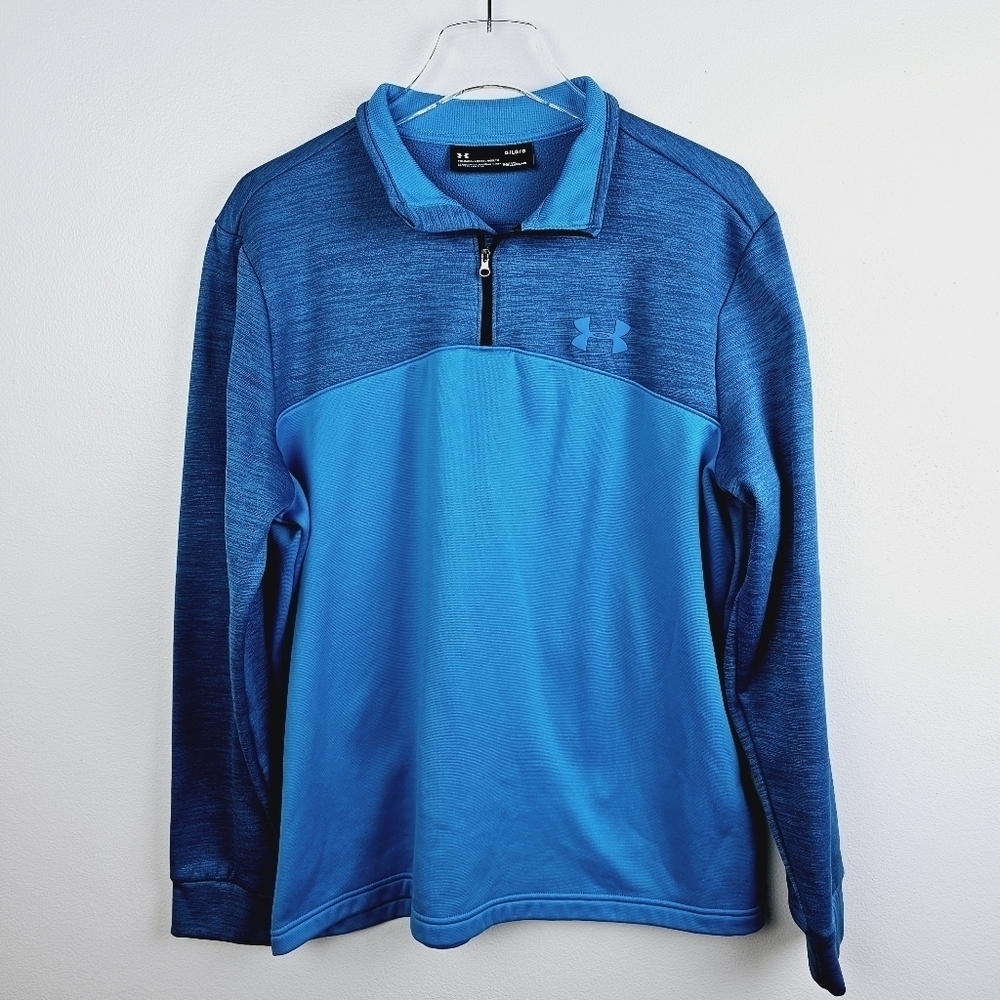 Under Armour ColdGear Blue Fleece-Lined 1/4 Zip Pullover